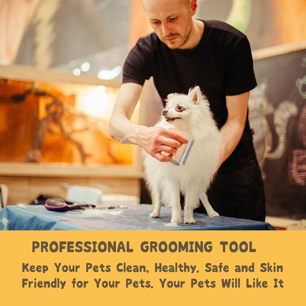 Highland Farms Select Deshedding Grooming Tool For Dogs, Cats & Horses, Ergonomic Design Wood Groom Brush, Professional Pet Groo